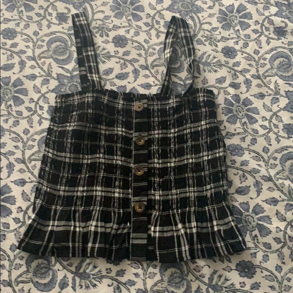 Hollister plaid crop top
